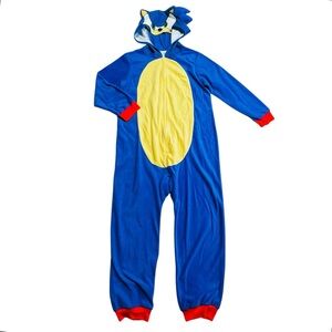Kids‎ Sonic Fleece Blue and Yellow Pajama Onesie